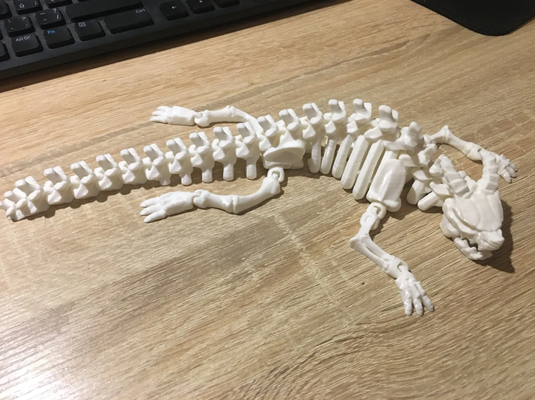articulated skeleton dragon wings v2 remixed by glacial art sculptures toy skelet skeletal bone bones 3d print model - Mito3D
