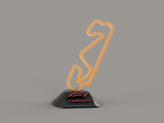 f1 catalunha gp by rky 91 ferramentas aparelhos prêmio motor arte automobilismo espanha barcelona troféu chaveiro gadget lembrança motogp 3d print model - Mito3D