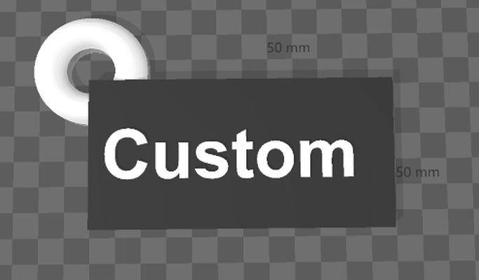 customizable key chain by readyshootaim art signs & logos 3d print model - Mito3D