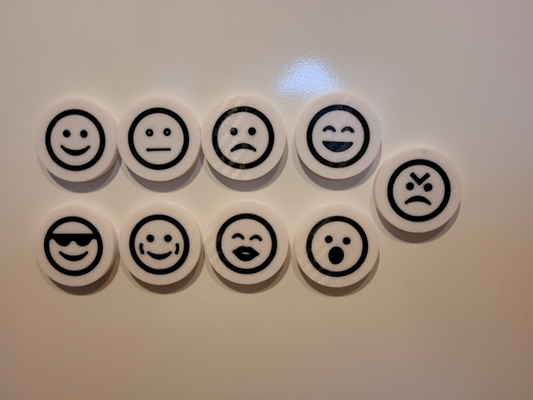 fridge magnets smileys by savo3d household decor magnet sign smiley face 3d print model - Mito3D
