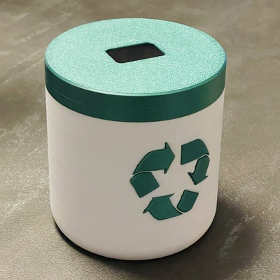 big battery bin by schiko tools organizers box aa container recycling recycle aaa akku waste aabattery disposal aaabattery batteries 9vbattery 9v 3d print model - Mito3D