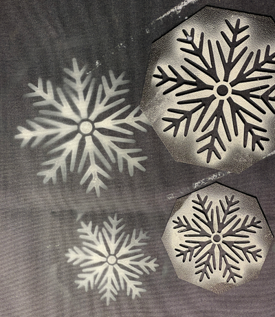 fiocco neve stencil by fiorino inv arte segni loghi natale dipingere disegno aerografo decorazioni natalizie 3d print model - Mito3D