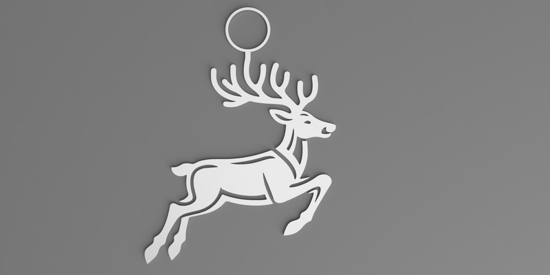 saltar ciervos lluvia navidad ornamento by ollemark casa decoración reno 2023 decoraciones navidad p1 p1p p1s x1 x1c a1 frio árbol 3d print model - Mito3D