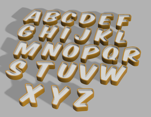 led lamp alphabet - letter a by mipi3d art signs & logos 3d print model - Mito3D
