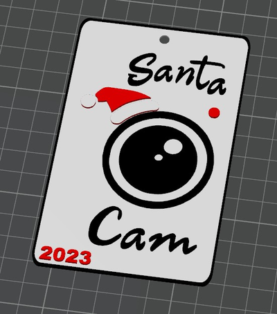 papai noel cam enfeite by tgcreative arte sinais logotipos câmera natal duende 3d print model - Mito3D