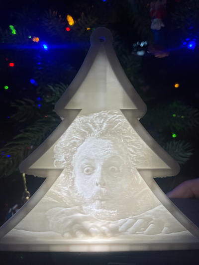 home christmas ornament marv lithophane by 3d prints week household festivities holiday tree decoration silly funny movie special litho 3d print model - Mito3D