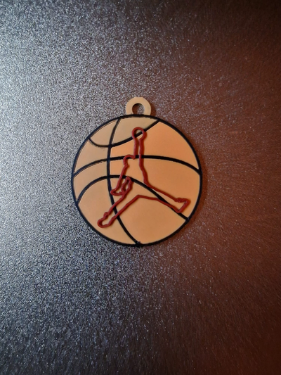 jordânia basquetebol by wickieprints arte modelos nba chaveiro 3d print model - Mito3D