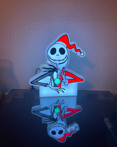 jack skellington christmas lightbox by fang sterling household decor light box nightmare decoration 3d print model - Mito3D