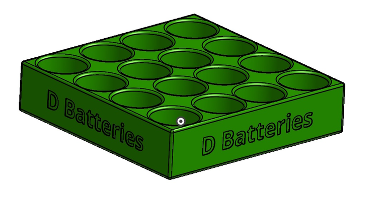 d battery tray by tombradford2 household office 3d print model - Mito3D