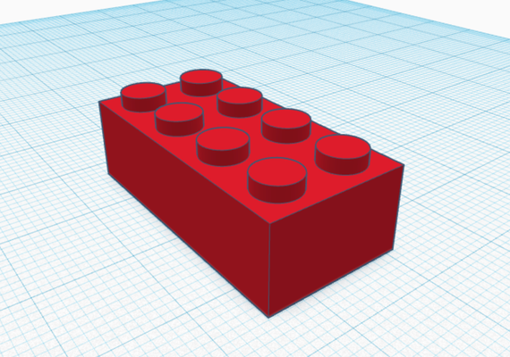 lego 2x4 brick piece by bubba2 toys & games legobrick legobrick1x4 3d print model - Mito3D