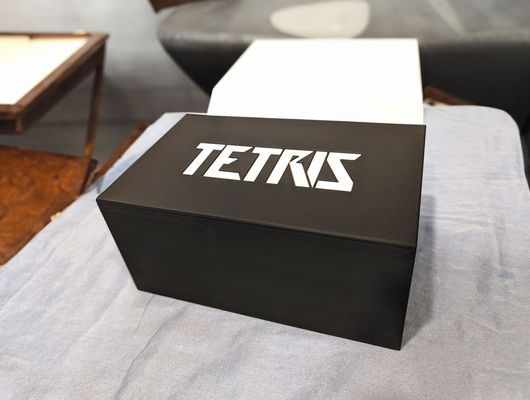 tetris box letter plate by proto boy toys & games storage 3d print model - Mito3D