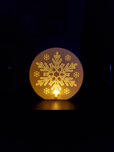 fiocco neve luce scatola by b brigate arte segni loghi lightbox 3d print model - Mito3D