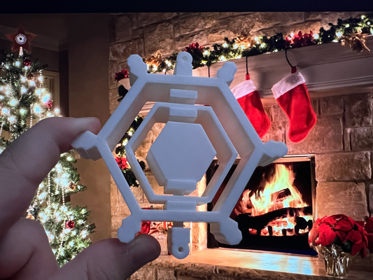 snowflake fidget spinner by tiberius tech toys & games snowflakefidget collection snow spin fidgetsnowflake christmas 2023 ornamanet ornament decor xmas toy holiday decoration 3d print model - Mito3D