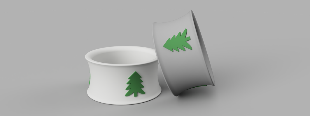 napkin rings by hg design household festivities christmas 3d print model - Mito3D