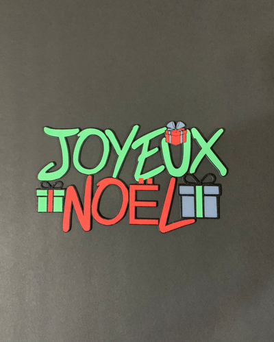 joyeux no l by slowpoke's workshop household decor noel christmas decorations multi color presents santa 3d print model - Mito3D