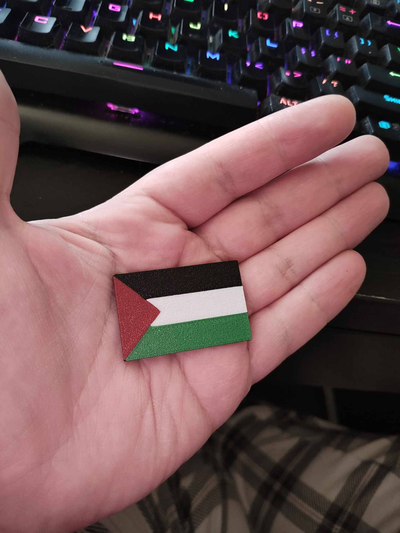 tiny palestine flag by graylynn art 2d palestinian flags gaza 3d print model - Mito3D