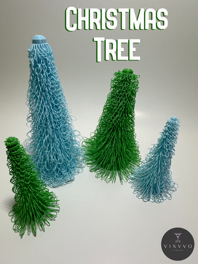 christmas trees by vixvvo 3d household decor tree blue green decoration 3d print model - Mito3D