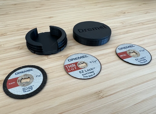 tornillo on dremel corte disco envase by braza herramientas organizadores caja caso funda soporte 3d print model - Mito3D
