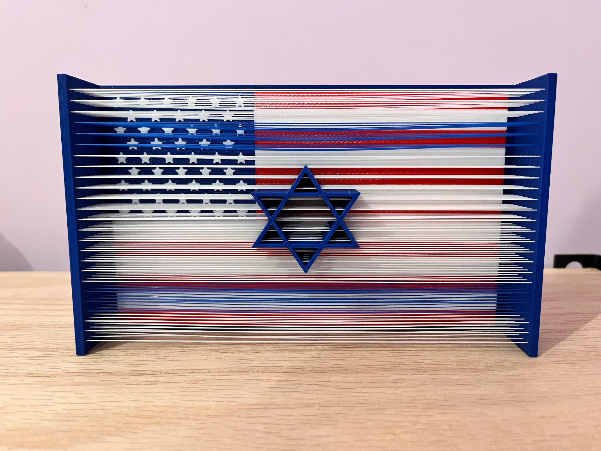 solidariedade by maureen nemetski arte modelos israel eua bandeira bandeira israel estrela davi judaico americano desculpe barzel stringart corda israelense estrela of david us 3D print model - Mito3D