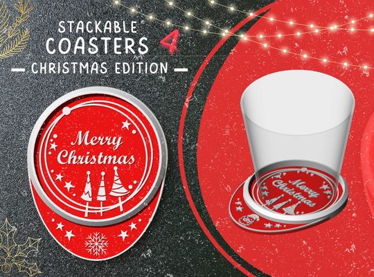 sc - stackable coasters snowflake snow flake by valdilab household decor house party partyaccessories partydecor christmas christmas2023 art xmas bell xmasdecor xmasdecoration xmasdecorations coaster coasterholder customisable glass glasscoaster water drink drinkcoaster drinkcoasters drinkcoasterset set of friends family familyparty friendsparty organizer tree decoration decorations 3d print model - Mito3D