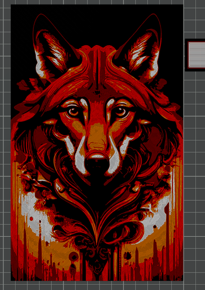 wolf v2 hueforge 5 colors by teixi3d art 2d hue forge 3d print model - Mito3D
