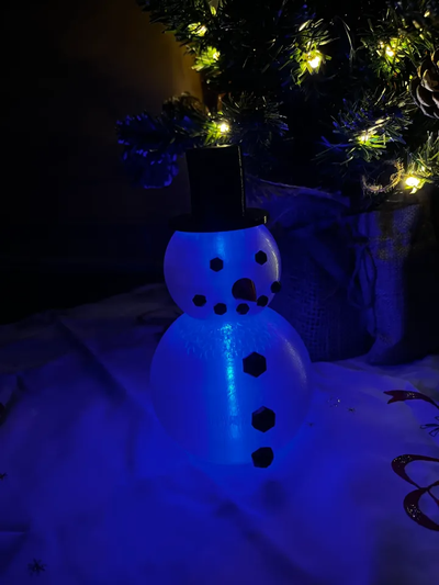 geada conduziu boneco neve by paiinx casa festividades conduzida natal homem 3d print model - Mito3D