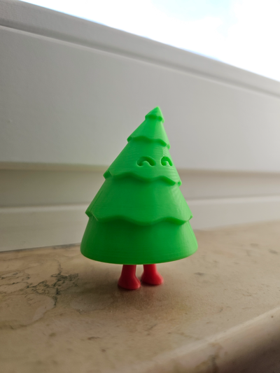jumpy tree remixed by marche toys & games christmas jump spring santa gift fastprint fast print remix bouncy 3d print model - Mito3D