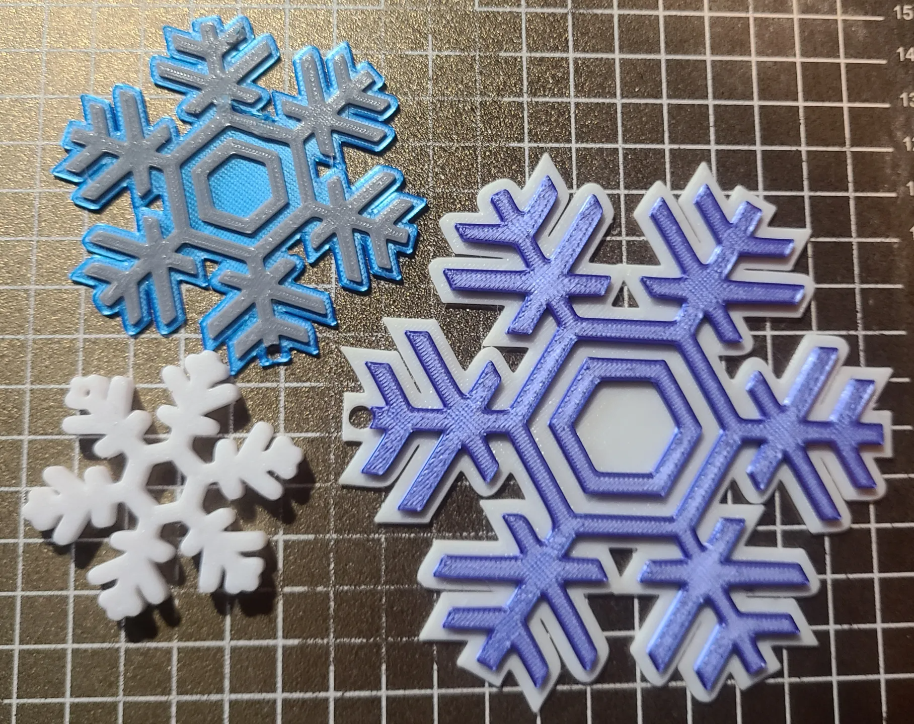 snowflake ornament by paiinx household festivities snow christmas tree hanger treehanger 3D print model - Mito3D