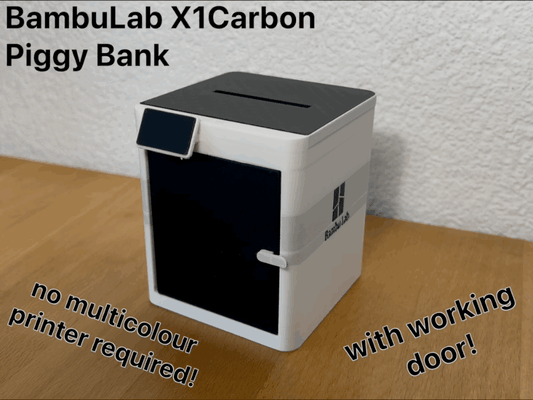 bambulab x1c tirelire by jpbruce outils organisateurs argent x1carbon spardieux 3d print model - Mito3D