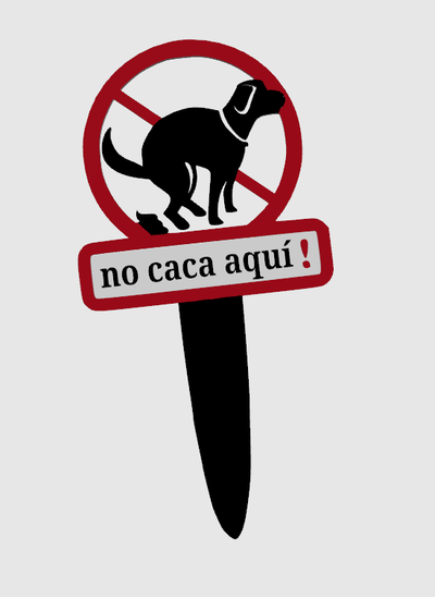 cacca by dinozzo28 arte segni loghi cartello spagnolo 3d print model - Mito3D