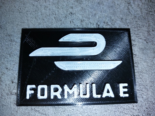 formula e logo by dark phoenix art signs & logos car race formulae formel formele 3d print model - Mito3D