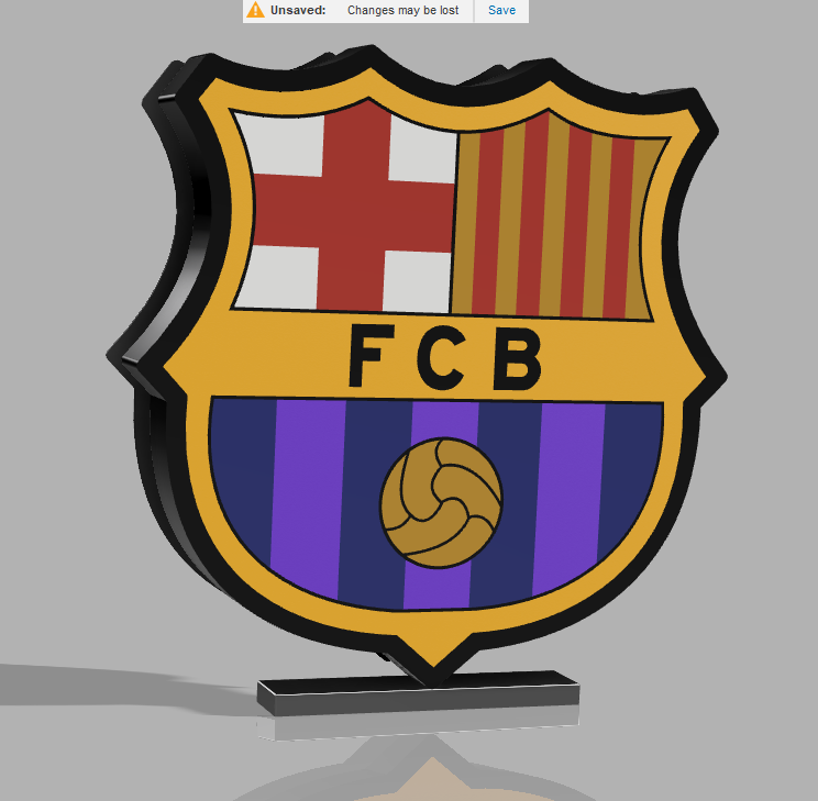 barcelona football by make3design household decor led lamp 3D print model - Mito3D