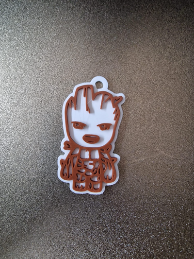 groot keychain by wickieprints art models marvel guardians of galaxy hanger bag 3d print model - Mito3D