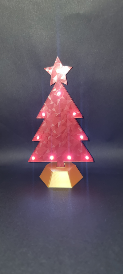 luz up natal árvore base by bradhotte9 casa decoração 2023 decorações papai noel 3d print model - Mito3D