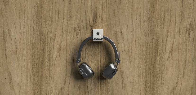 mauer montieren marshall haupt iv headset by dongbuluo werkzeuge veranstalter aufhänger mobilteil kopfhörer headphonehanger zubehörteil halter unterstützung 3d print model - Mito3D