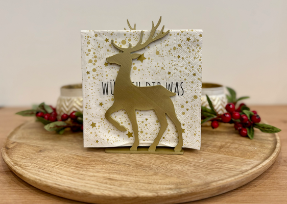 christmas napkin stand by fijbar household festivities chrismas xmas 2023 weinachten holder 3d print model - Mito3D