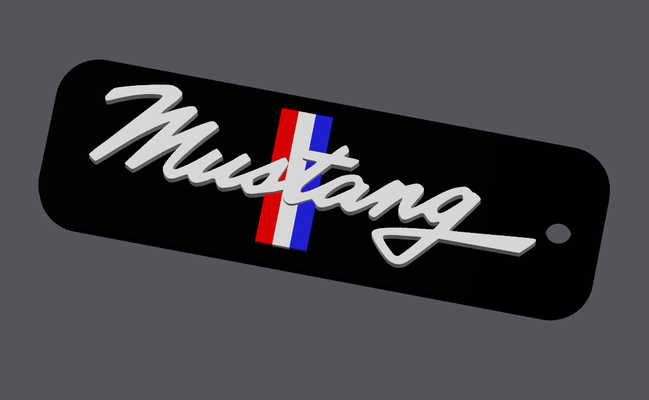 porte cl mustang by aurelderem hobby & diy vehicles porte-clefs cle car badge voiture accessoir art 3d print model - Mito3D