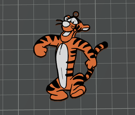 tigger keychain by snyderscutcreations fashion models 3d print model - Mito3D