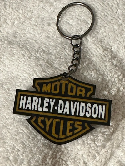 harley davidson porte clés by snyderscutcreations mode modèles logo 3d print model - Mito3D