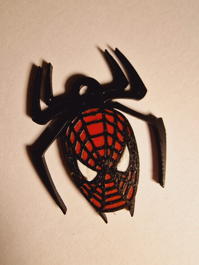 spiderman keychain by wickieprints art models spider marvel avengers bag hanger 3d print model - Mito3D