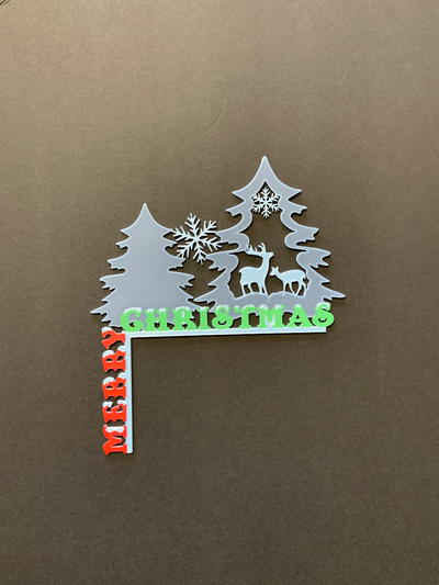 weihnachten dekoration ecke fröhlich by slowpokes werkstatt haushalt dekor dekorationen multi farbe winterwer wald bäume rentier snowflakes wettbewerb bock 3d print model - Mito3D