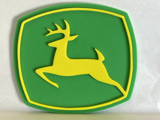john deere logo by abonnieren kunst zeichen logos traktor 3d print model - Mito3D