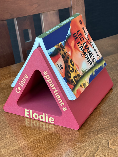book holder by eric cardinal household office triangle 3d print model - Mito3D