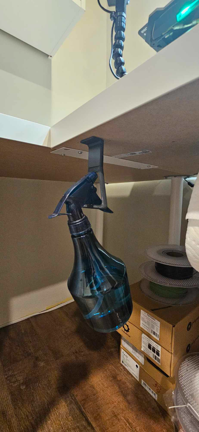 spray garrafa cabide by jf lemay 3d impressora acessórios suporte alcool 3d print model - Mito3D