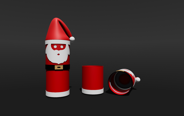 papai noel natal doce by office 3d arte modelos claus pai natal cor alegre oh office3d 3d print model - Mito3D