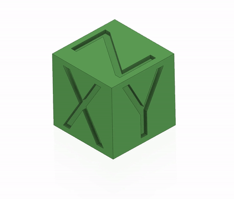 étalonnage cube by 3d imprimante tester modèles cali 20 20x20 20mm 20x20x20 zx xz yx xy yz yzx xzy zxy impression rapide essais 3d print model - Mito3D