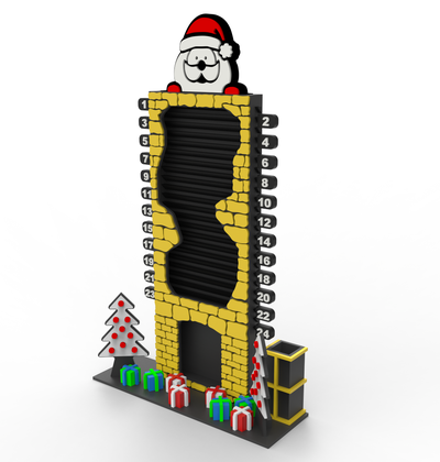 weihnachten countdown kalender by kinderwagen haushalt feierlichkeiten santa 3d print model - Mito3D