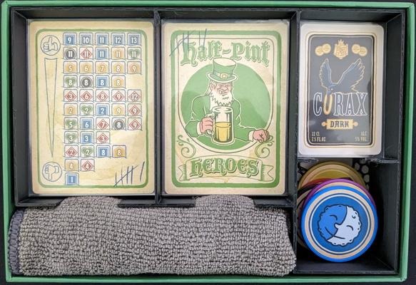 half pint kahramanlar organizatör by cory isak oyuncaklar oyunlar yazı tahtası yarım pintheros masa oyunu minimalist kollu kartları oyun 3d print model - Mito3D