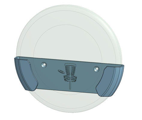 disk golf duvar binmek tip 1 by eklian hobi kendin yap spor açık havada görüntüle duvara monte frizbi disk 3d print model - Mito3D