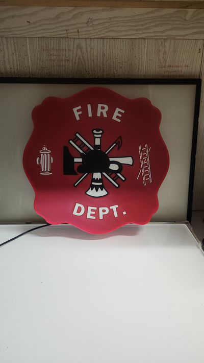 firefighter lightbox by robertbullock68 art signs & logos light box 3d print model - Mito3D
